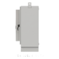 Gabinete para Exterior Tipo 4X Doble Puerta de 22 UR / Aluminio Soldado / 1270 x 762 x 1118 mm / Exterior IP66 / Montaje Almohadilla / Aislamiento Térmico / Aire de Precisión / Gris RAL 7035