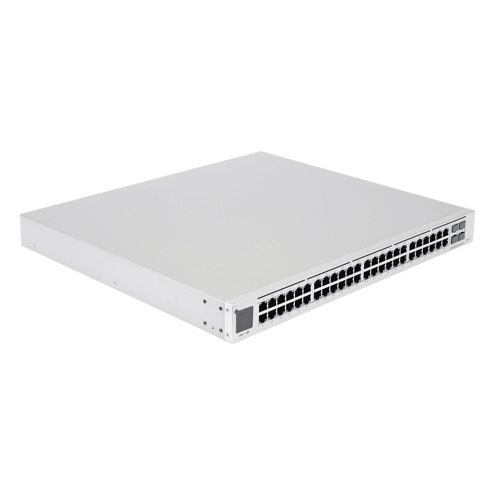 UniFi Switch USW-Pro-48-POE Gen2, Capa 3 de 48 puertos PoE 802.3at/bt + 4 puertos 1/10G SFP+, 600W, pantalla informativa