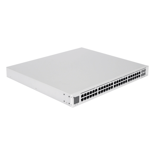 UniFi Switch USW-Pro-48-POE Gen2, Capa 3 de 48 puertos PoE 802.3at/bt + 4 puertos 1/10G SFP+, 600W, pantalla informativa