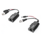 Kit de transceptores activos con conector para alimentación (12V/24Vcc/AC) TurboHD para aplicaciones de video por UTP Cat5e/6 en HD. Distancia de hasta 150 m en 4K