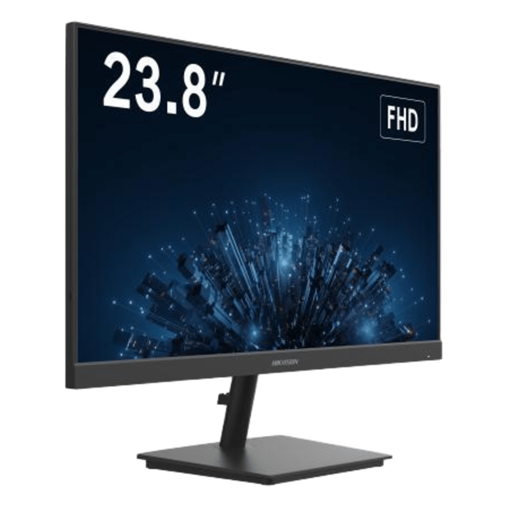 Monitor LED FullHD (1080p) de 24" / Ideal para CCTV, Oficina y Hogar / Entrada HDMI-VGA-BNC / Montaje VESA ( 75 X 75) / Uso 24/7 / Backlight E-LED / Ultra Delgado