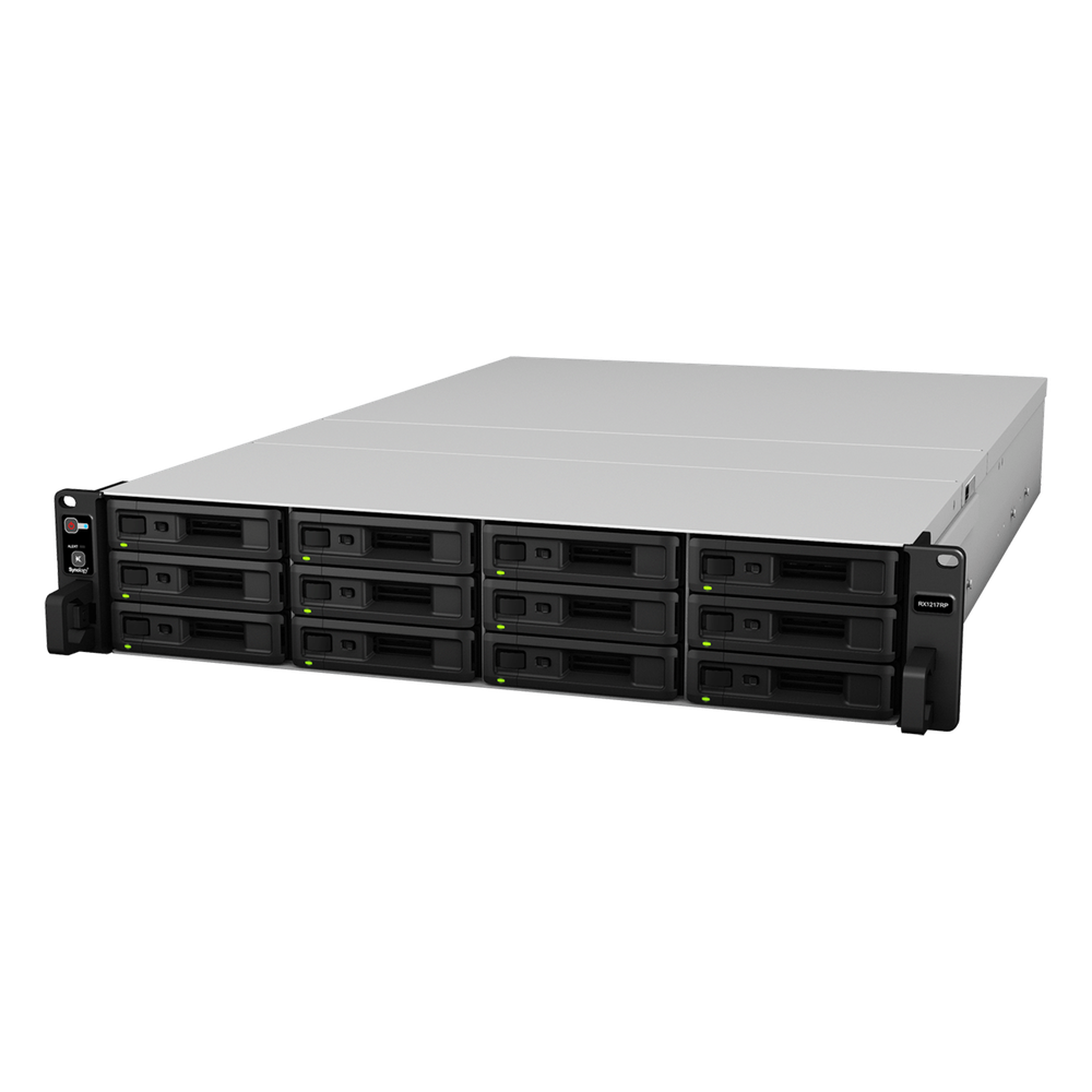 Unidad de Expansión Synology RX1217/RX1217RP | 12 Bahías de Disco | Compatible con RackStation 2U | Expansión de Volumen en Línea | Fuentes de Alimentación Redundantes (RX1217RP) | Administración DSM.