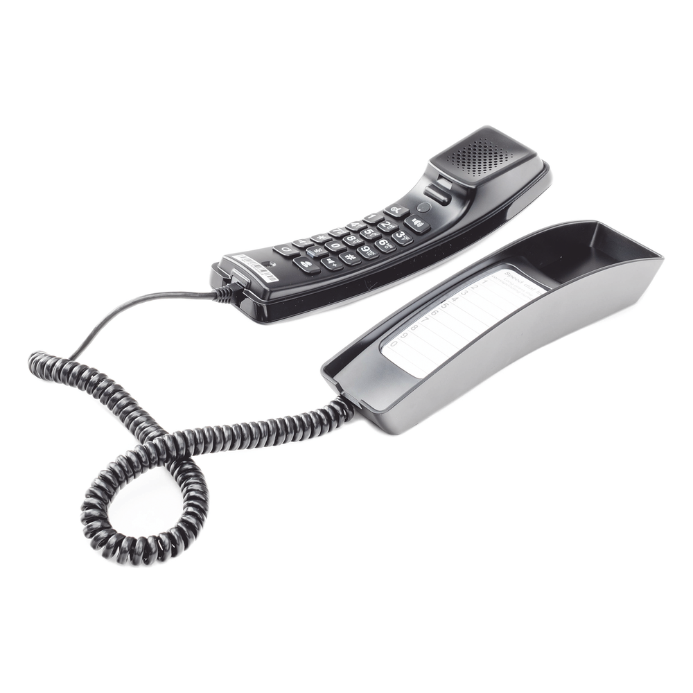 Teléfono IP profesional para Hotelería, montaje en pared,  teclado numérico estándar, conferencia de 3 vías, Opus y PoE.