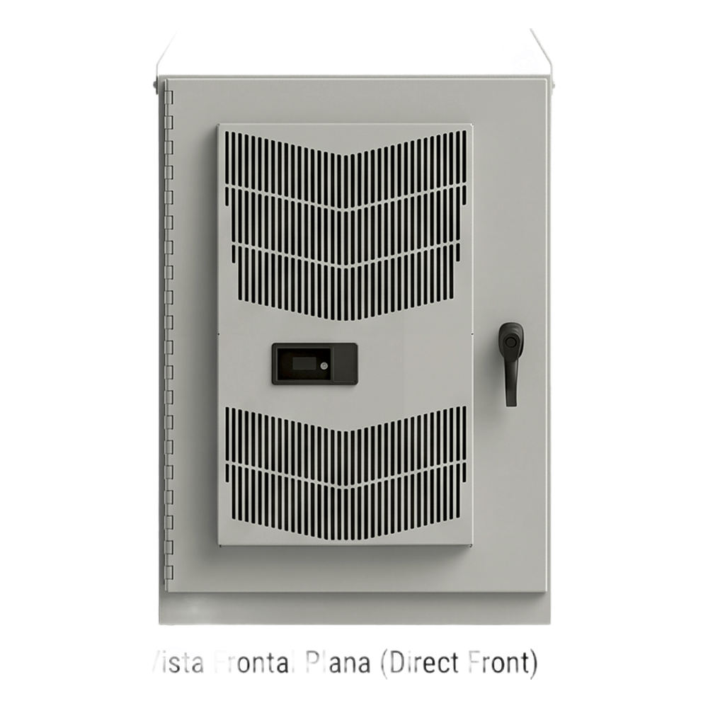 Gabinete para Exterior Tipo 4X de 22 UR / Aluminio Soldado / 1270 x 762 x 508 mm (50 x 30 x 20 in) / Exterior IP66 / Montaje Almohadilla / Aire de Precisión / Gris RAL 7035