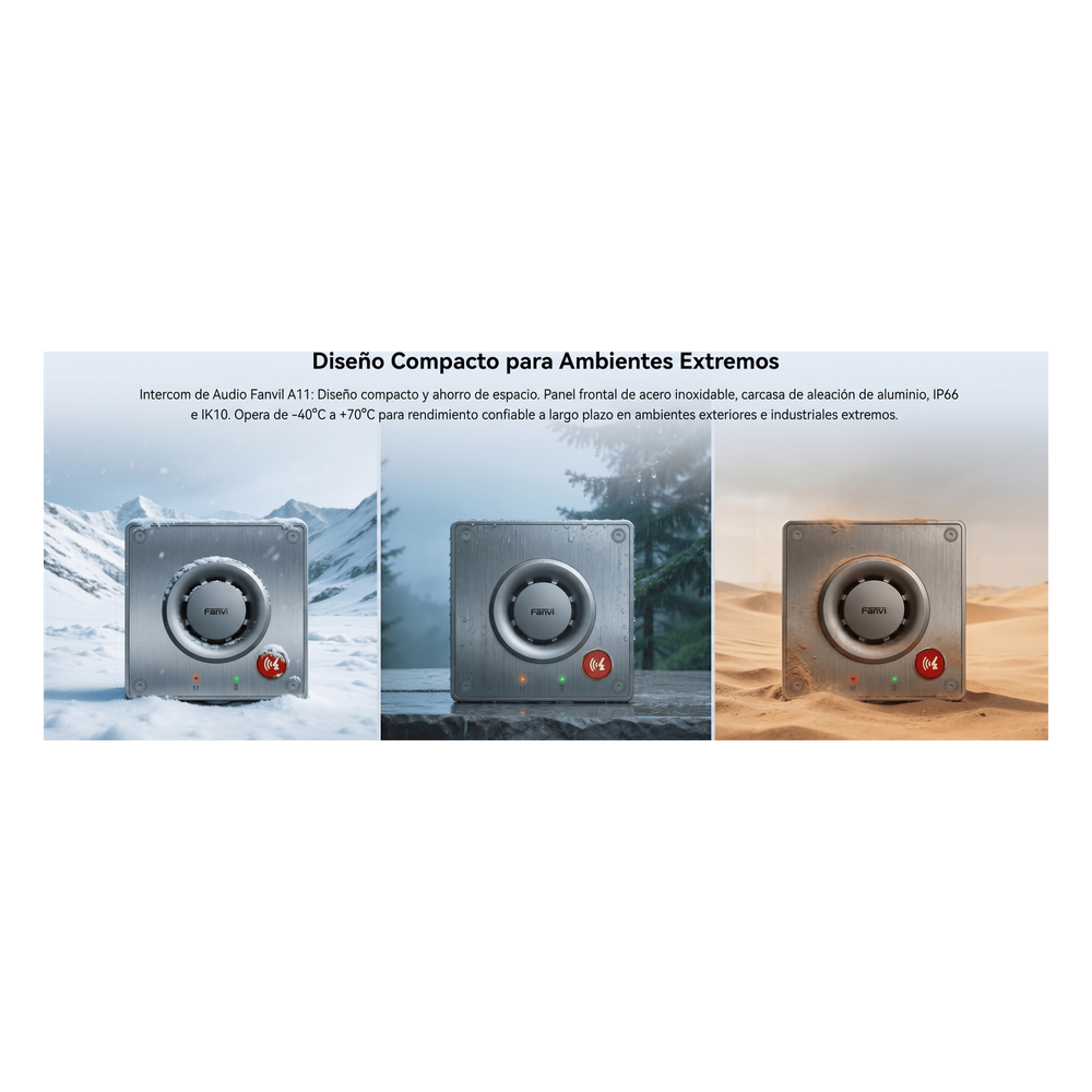 Video Intercom IP para Exterior / Cámara 4 Megapixel (1080p) / HDR e Iluminación IR / Altavoz 5W y Doble Micrófono con Reducción de Ruido / Panel Acero Inoxidable y Cuerpo Aluminio / IP66 e IK10 / PoE+ / 2 Líneas SIP