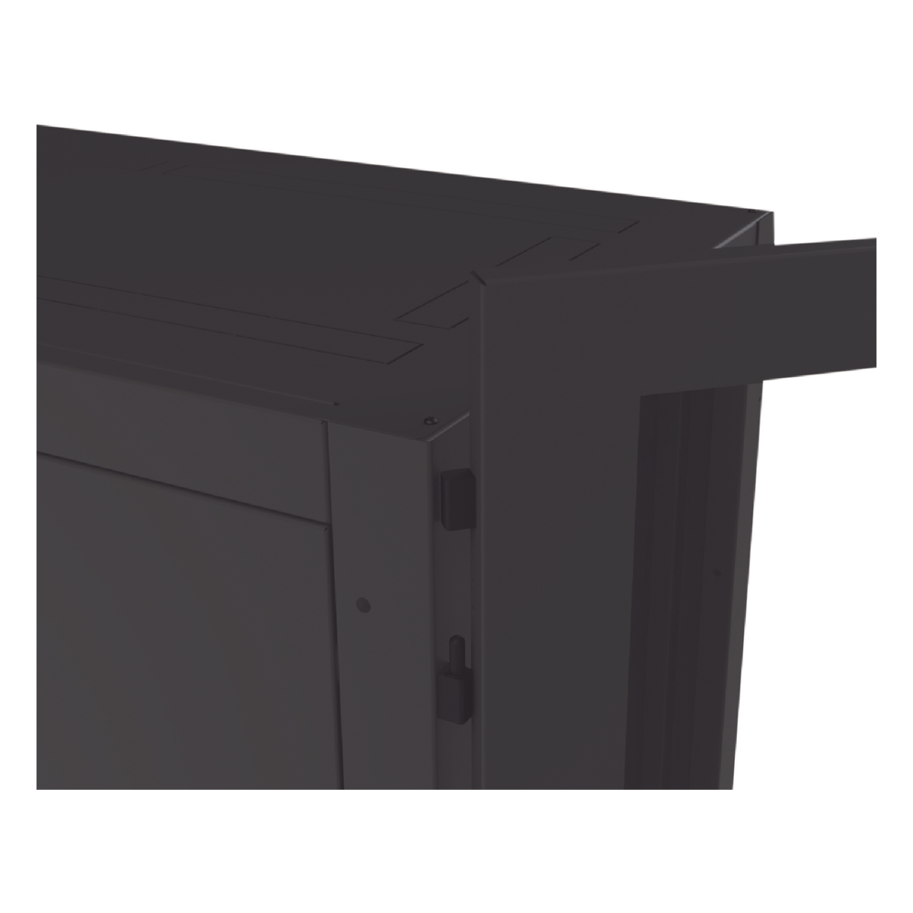 Gabinete Profesional para Telecomunicaciones de 45UR, 1200 mm Profundidad, Incluye 2 Organizadores Verticales de 45 Unidades de Rack, Se envía el Gabinete Armado.