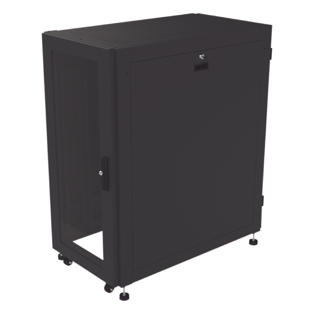 Gabinete Profesional para Telecomunicaciones de 24UR, 600 mm de Ancho x 1000 mm de Profundidad, Se envía el Gabinete Armado.