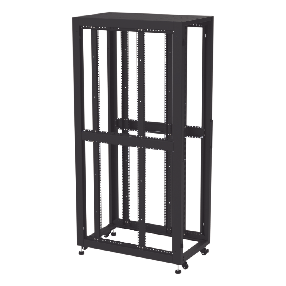Gabinete para Telecomunicaciones Rack Estándar de 19", 42UR, 600 mm Ancho x 1000 mm Profundidad. Fabricado en Acero, Se envía el Gabinete Armado.