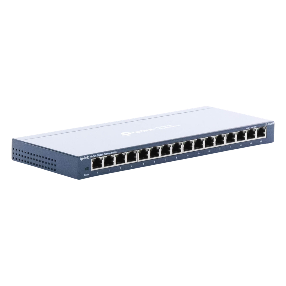 Switch Gigabit no administrable de 16 puertos 10/100/1000 Mbps para escritorio