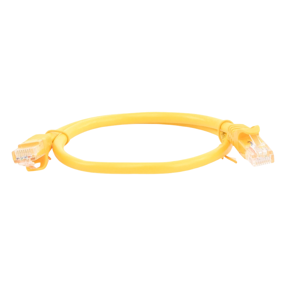 Cable de Parcheo UTP Cat6 - 0.5 Metros (1.64 Pies) - Amarillo