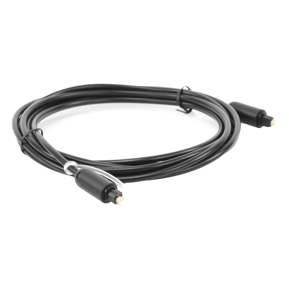 Cable Óptico Toslink (S/PDIF) de Alta Calidad para Audio Digital / 3 Metros (9.84 Pies) / Tapa de Protección / Dolby 7.1 Canales / Diseño Durable / Plug & Play / Color Negro