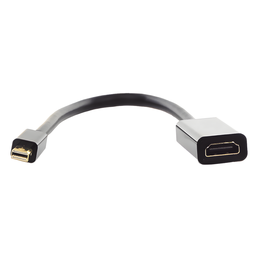 Convertidor Mini Display Port a HDMI / 4K@30Hz / Thunderbolt / Blindaje Interno Múltiple / Carcasa ABS / Longitud de 25 cm (9.84 pulgadas)