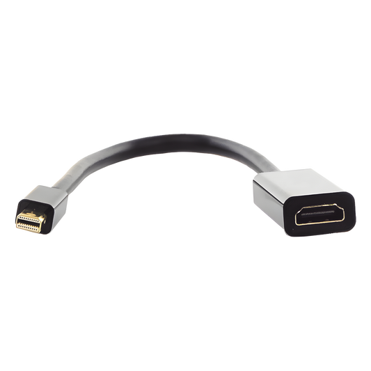 Convertidor Mini Display Port a HDMI / 4K@30Hz / Thunderbolt / Blindaje Interno Múltiple / Carcasa ABS / Longitud de 25 cm (9.84 pulgadas)