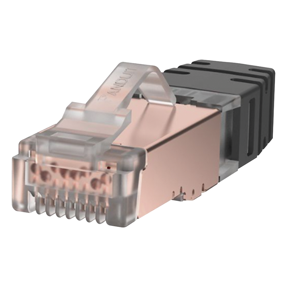 Plug RJ45 Cat6A Blindado, Para Cable Calibre 23-24 AWG, Chapado en Oro de 50 Micras, Paquete de 100 Piezas