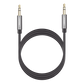 Cable Auxiliar 5 Metros / Conector 3.5mm a 3.5mm / Macho a Macho / Cubierta de TPE / Carcasa de Aluminio / Color Negro