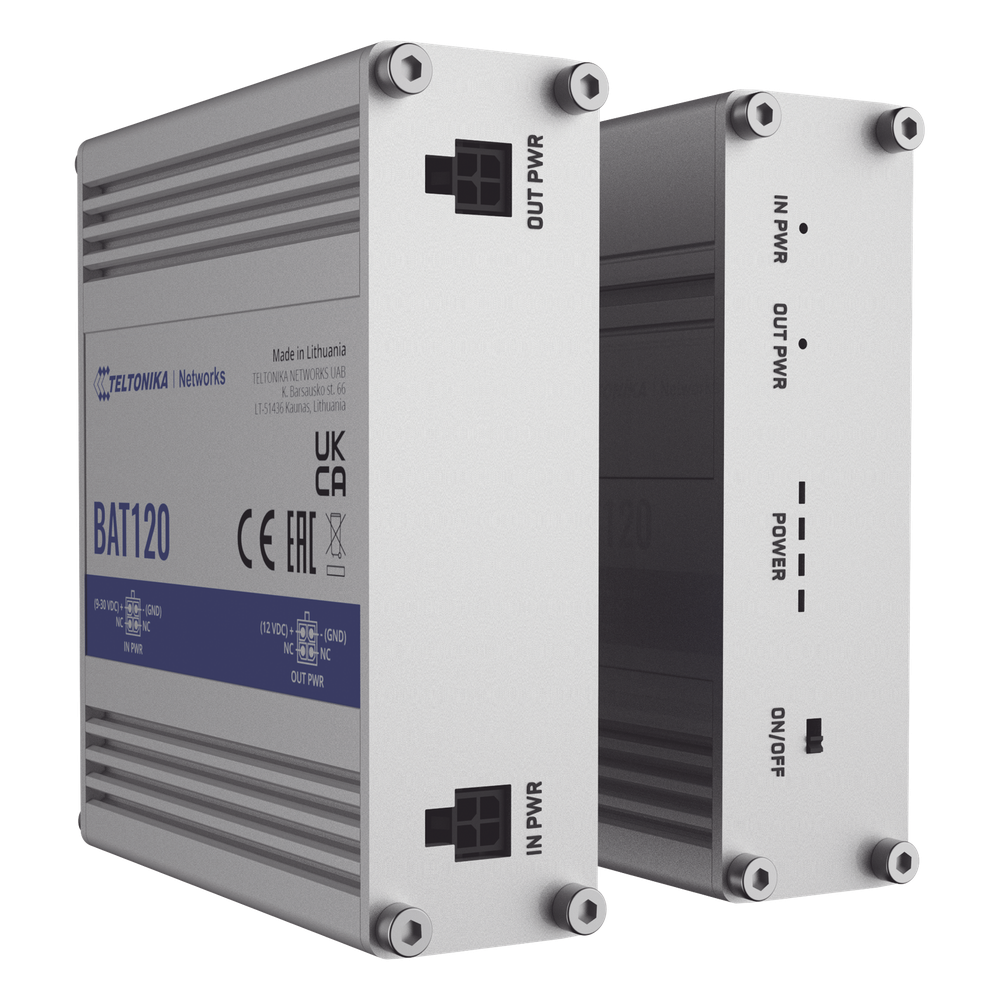UPS industrial para (RUT2xx, RUT9xx, RUTXxx, TRBxxx) 2300 mAh 17 Wh, 12 volts de salida