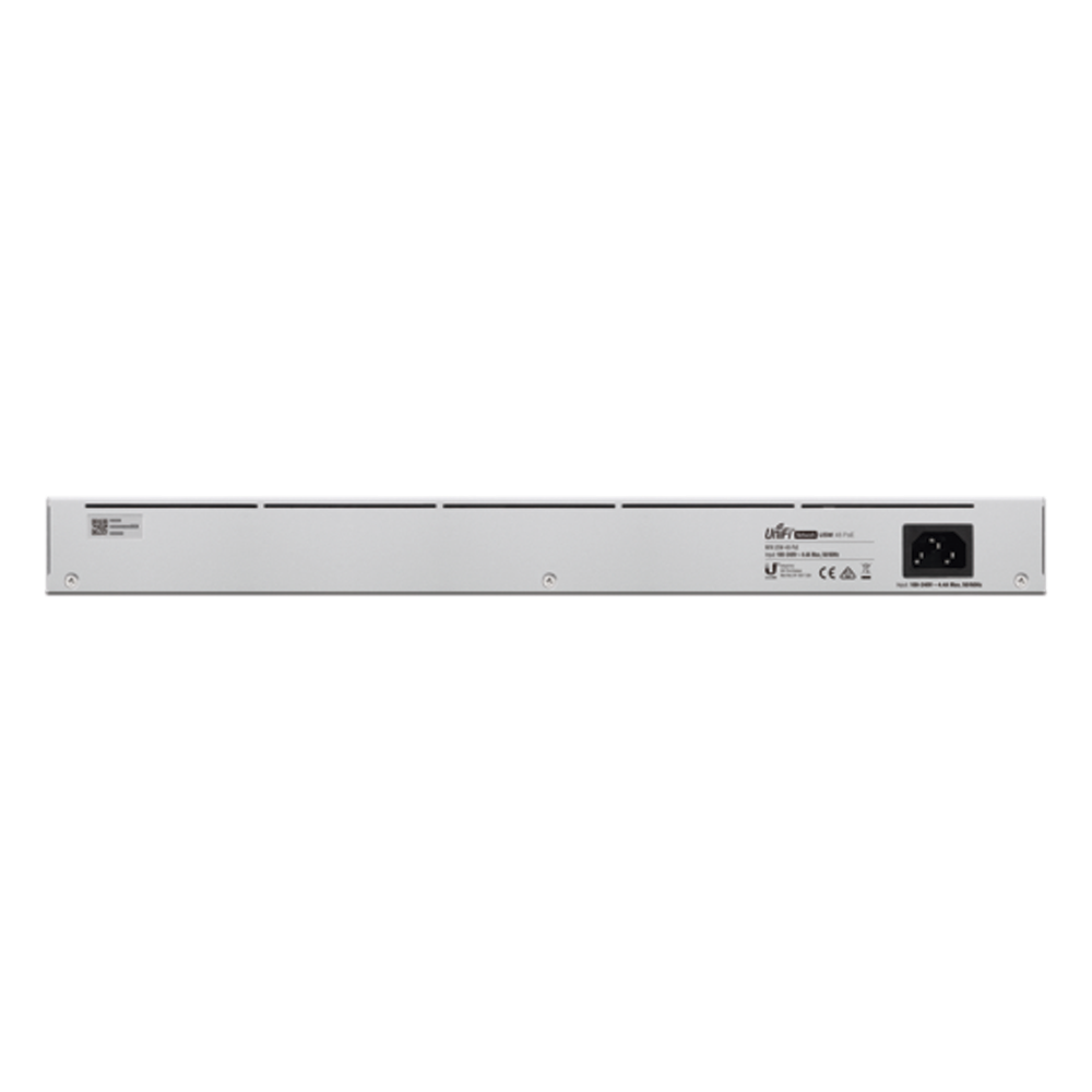 UniFi Switch USW-48-POE, Capa 2 de 48 puertos (32 puertos PoE 802.3af/at + 16 puertos Gigabit) + 4 puertos 1G SFP, 195W, pantalla informativa
