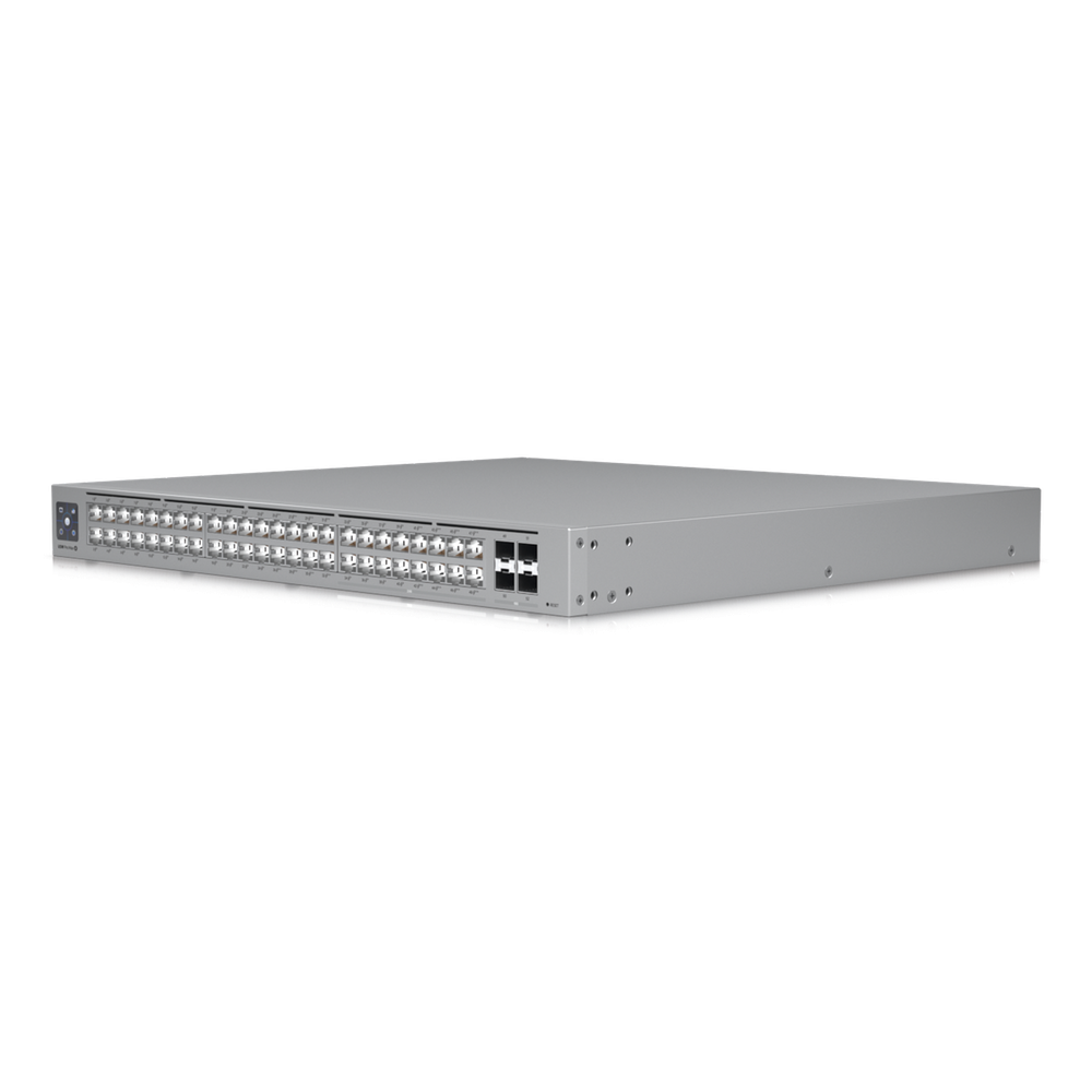 UniFi Switch Pro Max 48 POE, con funciones capa 3, 48 puertos (16 puertos 2.5 GbE (8 POE++ y 8 POE+) y 32 puertos 1 GbE (24 POE+ y 8 POE++)), 2 puertos SFP+ 10G, POE++ 720W, pantalla informativa