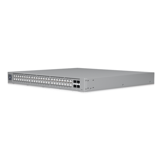 UniFi Switch Pro Max 48 POE, con funciones capa 3, 48 puertos (16 puertos 2.5 GbE (8 POE++ y 8 POE+) y 32 puertos 1 GbE (24 POE+ y 8 POE++)), 2 puertos SFP+ 10G, POE++ 720W, pantalla informativa