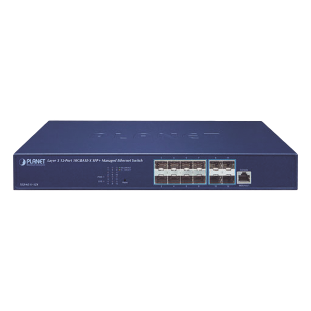 Switch Administrable Capa 3, 12 Puertos SFP+ 10G BASE-X, 1 Puerto de Consola  RJ45.