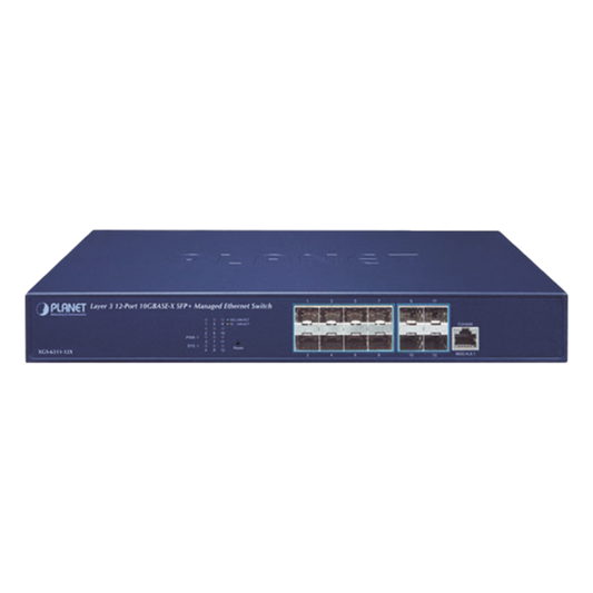 Switch Administrable Capa 3, 12 Puertos SFP+ 10G BASE-X, 1 Puerto de Consola  RJ45.