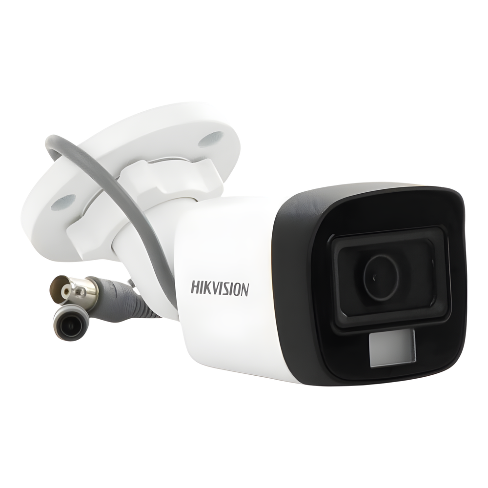 [Dual Light + ColorVu] Bala TURBOHD 2 Megapixel (1080p) / Lente 2.8 mm / 30 mts IR EXIR + 20 mts Luz Blanca / Micrófono Integrado / Gran Angular 101° / Exterior IP67 / 4 Tecnologías