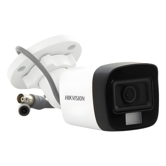 [Dual Light + ColorVu] Bala TURBOHD 2 Megapixel (1080p) / Lente 2.8 mm / 30 mts IR EXIR + 20 mts Luz Blanca / Micrófono Integrado / Gran Angular 101° / Exterior IP67 / 4 Tecnologías