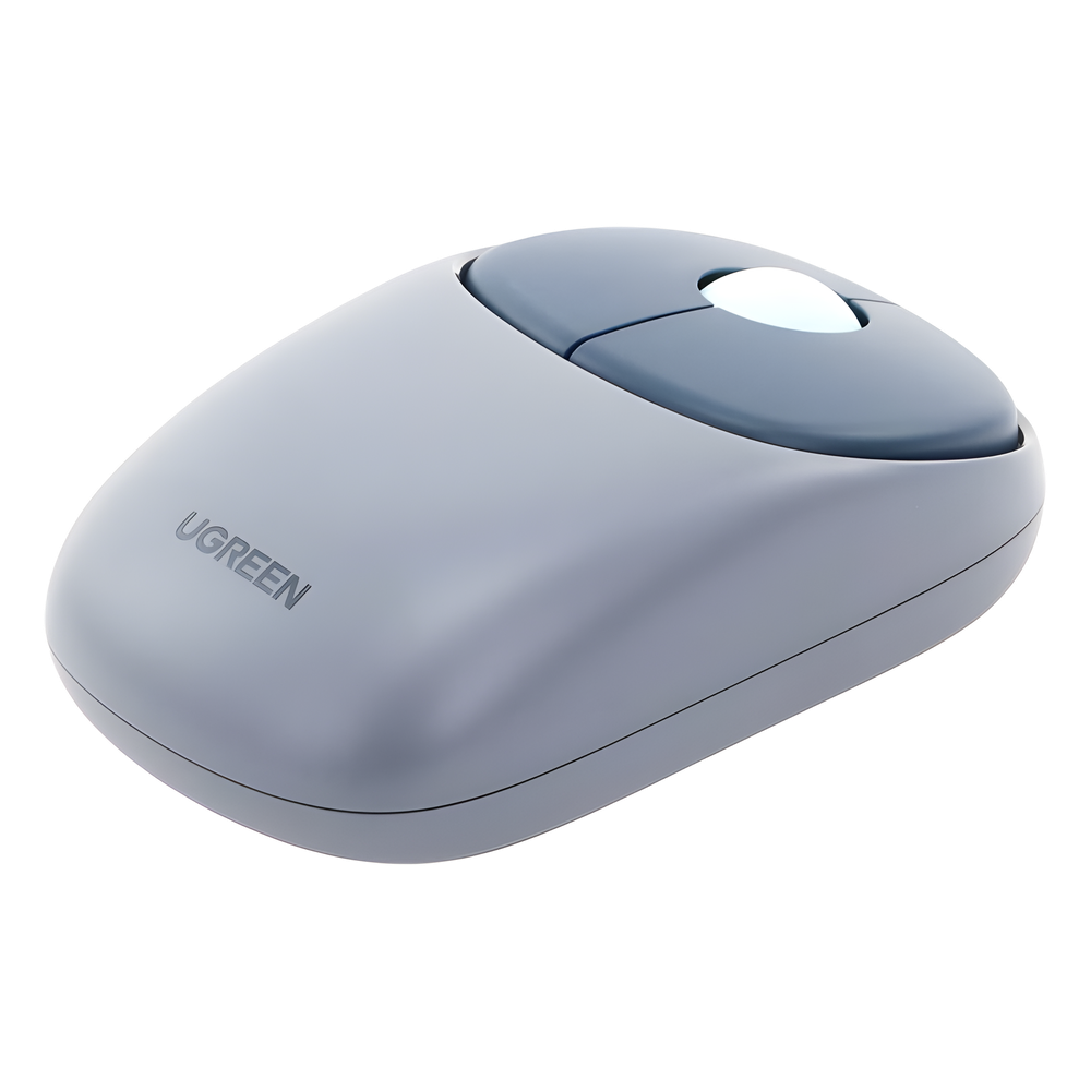 Mouse Inalámbrico FUN | Recargable| 2.4G & Bluetooth | 4 Niveles de DPI | Silencioso | Ergonómico | 5 Botones | Compatible con Windows, macOS 10.5, Android iOS Linux y Chrome OS | Color Azul.