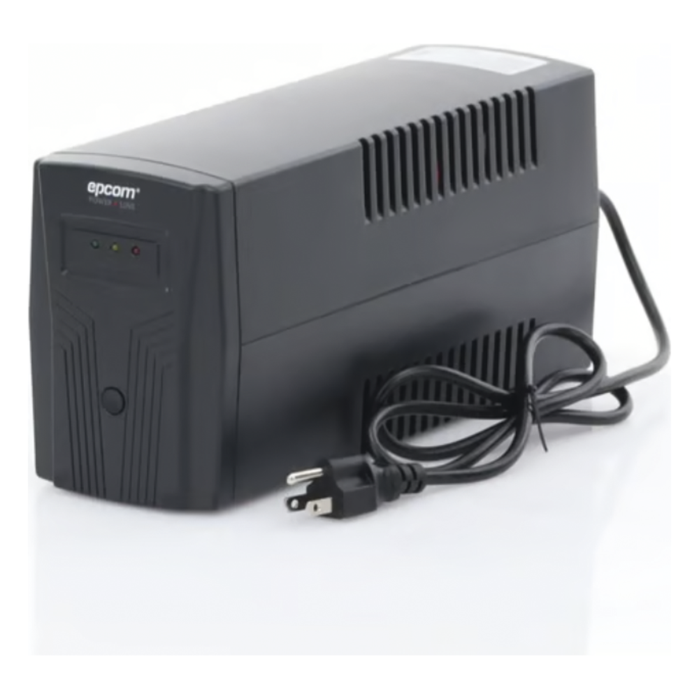 UPS de 850VA/510W / Topología Línea Interactiva / Entrada y Salida 120 Vca / Regulador de Voltaje AVR 80-150 Vca / Clavija NEMA 5-15P / 4 Tomas NEMA 5-15R /Sin RJ11 ni RJ45