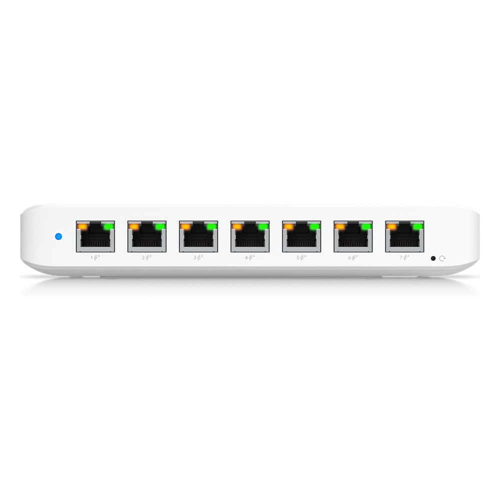 USW Ultra 210W Switch de 8 Puertos GbE (7 Puertos PoE+ y 1 Puerto Entrada PoE++) con Opciones de Montaje Versátiles