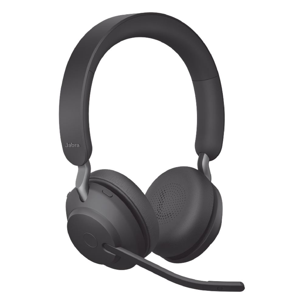 Jabra Evolve2 65, Auricular stereo versión UC con aislamiento de ruido activa, dongle USB-A indicador de ocupado (Busylight) (26599-989-999)