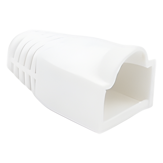 Bota Plástica para Protección de Plug RJ45, Color Blanco