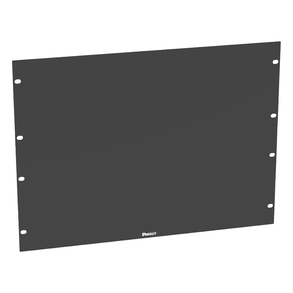 Tapa Ciega Para Rack Estándar de 19in, Plano, de Acero, 8UR, Color Negro