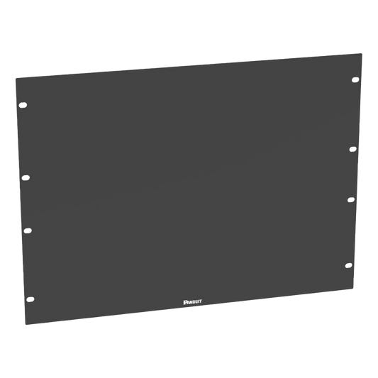 Tapa Ciega Para Rack Estándar de 19in, Plano, de Acero, 8UR, Color Negro