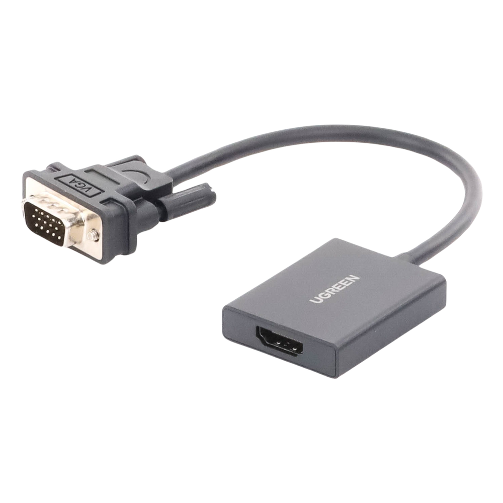 VGA Macho / Salida: HDMI Hembra / Resolución de 1080P@60Hz / Puerto Estéreo de 3.5 mm / Plug and Play, Sin Controlador / Longitud del Cable 15 cm (5.91 Pulgadas). / Incluye Cable de Alimentación USB / Incluye Cable de Audio de 3.5mm.
