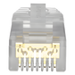 Plug RJ45 Cat6A, Para Cable UTP de Calibre 23-24 AWG, Chapado en Oro de 50 Micras, Paquete de 100 Piezas