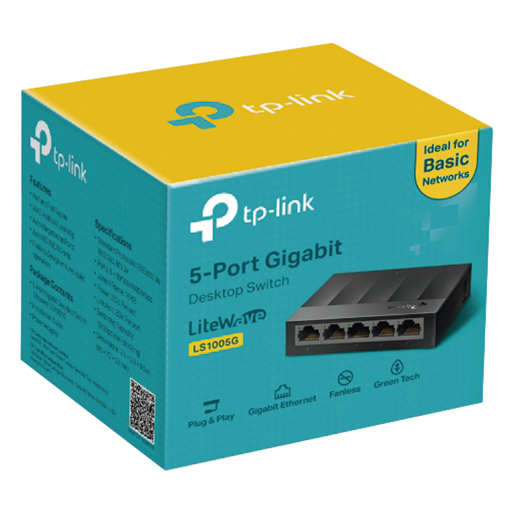 Switch para escritorio 5 puertos 10/100/1000Mbps
