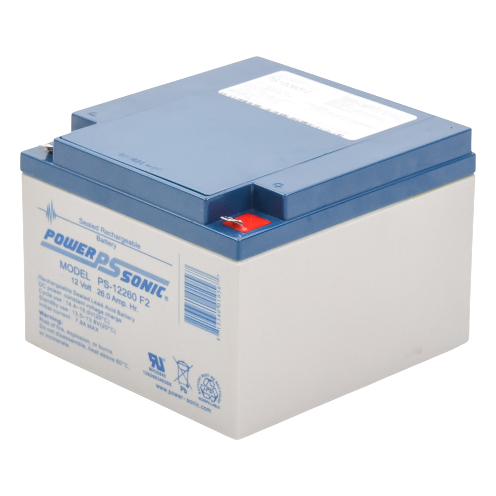 Batería 12V, 26AH, Para Respaldo, Tecnologías AGM/VRLA, 5 Años Vida Útil, Terminales F2, Reconocida UL