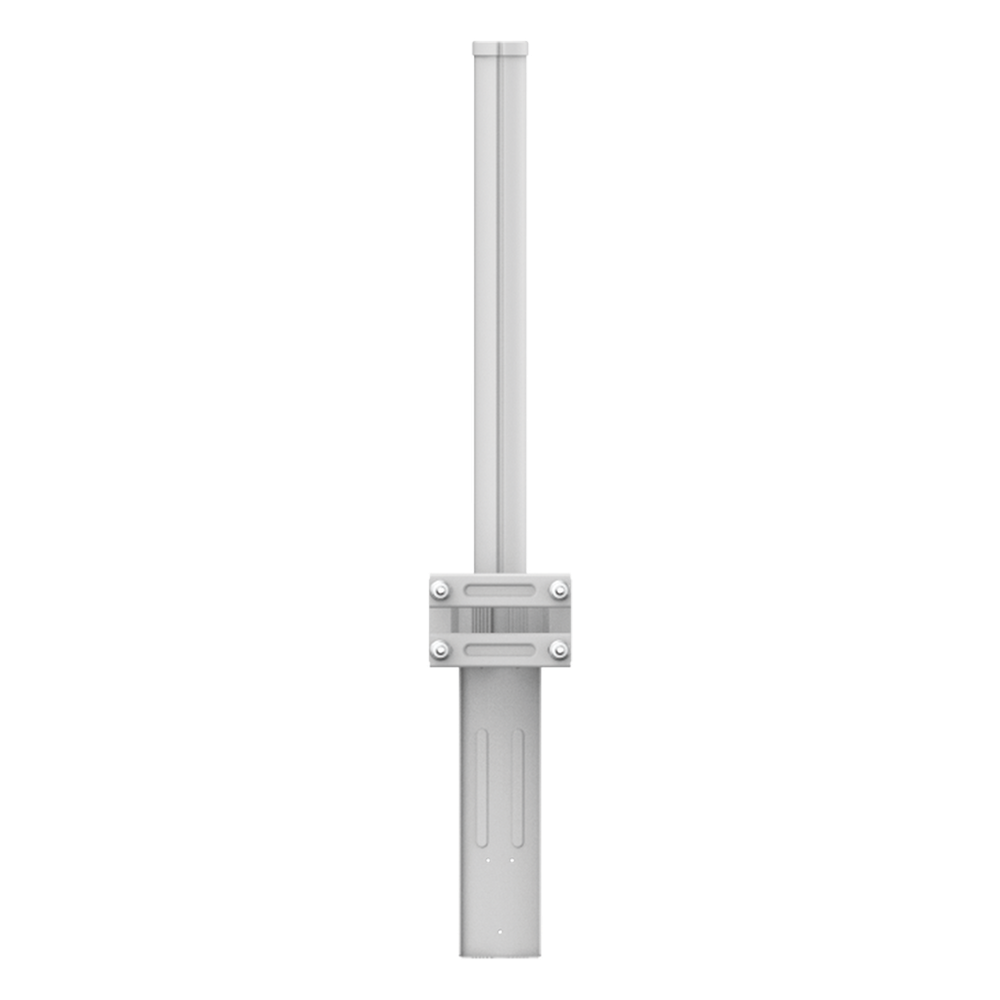 Antena Omnidireccional de 360° AirMetro con 13 dBi en Banda 5Ghz (5150-5850 Mhz) Slant 90° Compatibilidad Multi-Marca para enlaces Multipunto, Conectores SMA Hembra Inverso.