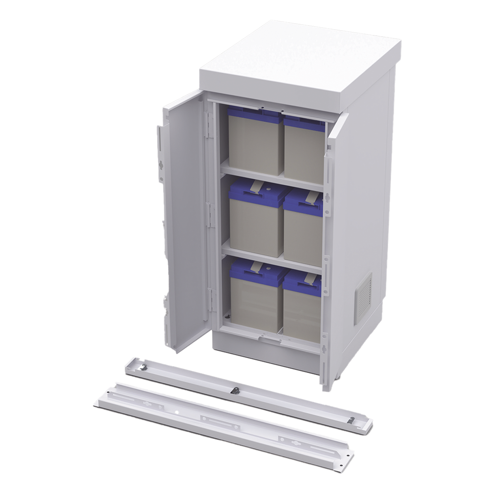 Gabinete de Seguridad de Lámina Galvanizada  para Almacenamiento de Baterías (Hasta 6 baterías PL110D12).