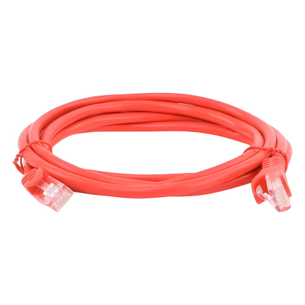 Cable de Parcheo UTP Cat5e - 2.0 Metros (6.56 Pies) - Rojo