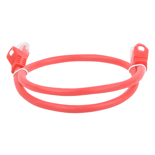 Cable de Parcheo UTP Cat6 - 0.5 Metros (1.64 Pies) - Rojo