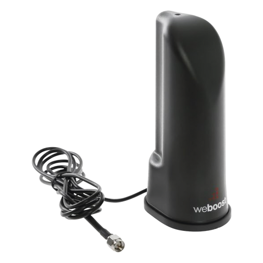 Antena de escritorio tipo cilindro color negra. Cubre las bandas de frecuencia celular. Especial para amplificadores y dispositivos celulares 4G y 3G. Con 1.52 m de cable RG-174 y con conector SMA macho.