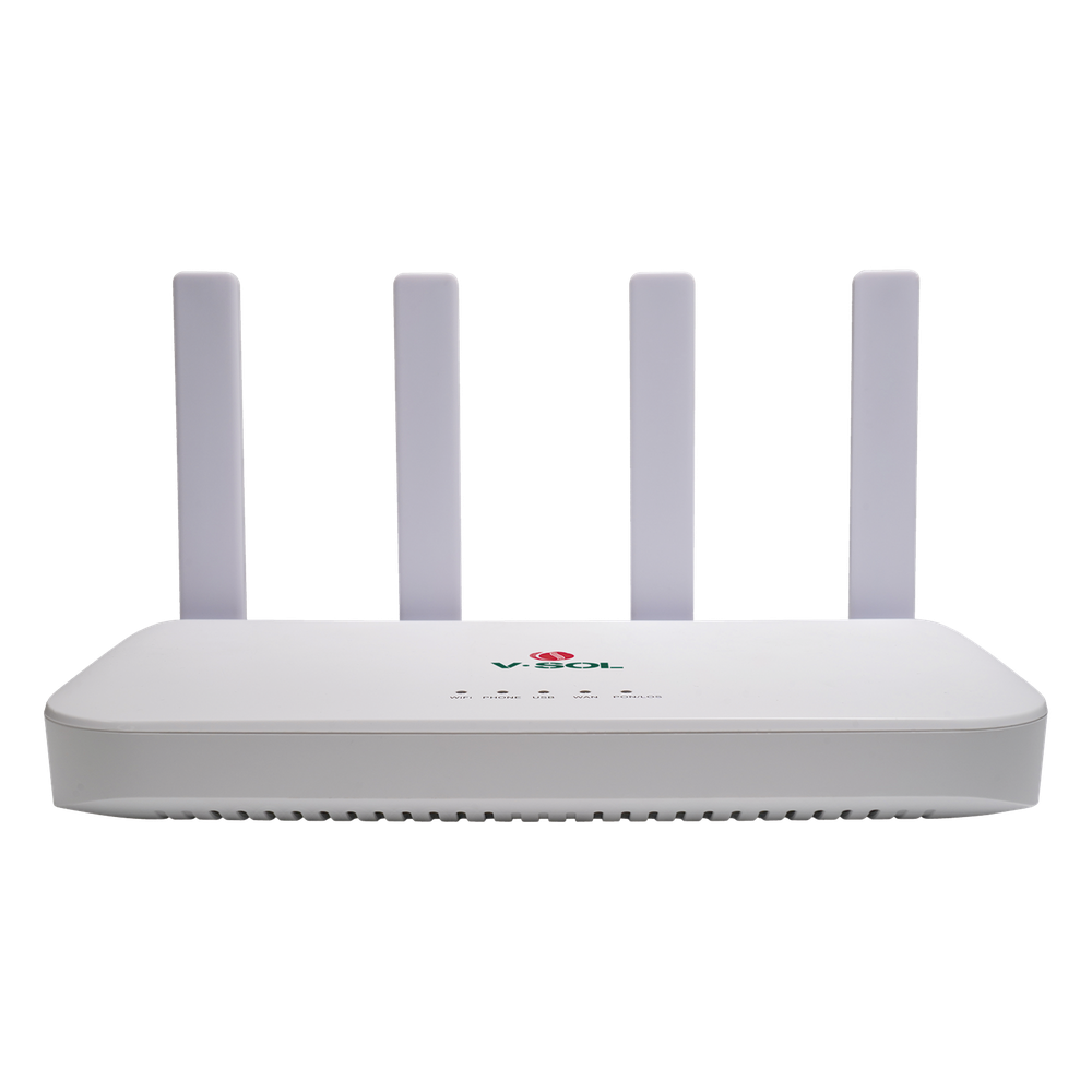 ONU DualMode EPON/GPON / Wi-Fi 6 / 1 Puerto FXS / 4 Puertos Gigabit / 1 Puerto USB / 1 Puerto SC/UPC