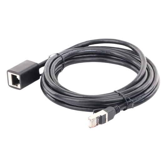Cable de Extensión Cat6 RJ45 F/UTP / Macho a Hembra / 3 Metros (9.84 Pies) / Método de Conexión 568B / Velocidad de Transmisión 1000Mbps / Ancho de Banda del Canal 250MHz / Caja de Cobre / Negro