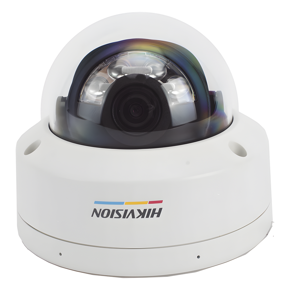 [ColorVu 3.0 + MD 3.0] Domo IP 6 Megapixel / Lente 2.8 mm / 30 mts IR + 30 mts Luz Blanca / Micrófono Integrado / Motion Detection 3.0 / Exterior IP67 / IK08 / dWDR / PoE / Micro SD