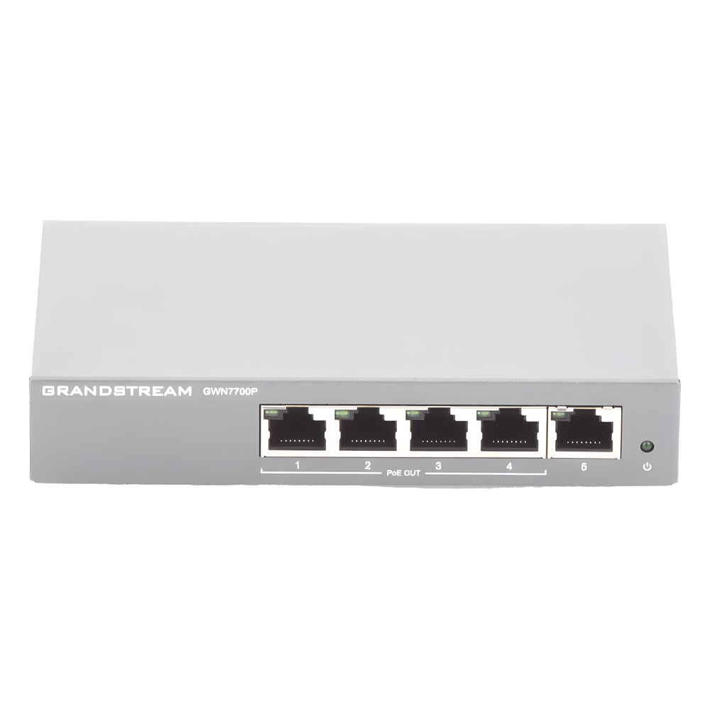 Switch PoE+ Gigabit No Administrable / 5 puertos 10/100/1000 Mbps / 4 puertos PoE+ / hasta 60W