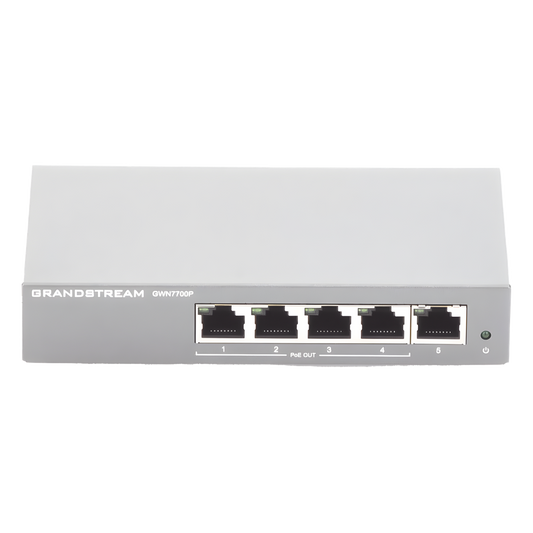Switch PoE+ Gigabit No Administrable / 5 puertos 10/100/1000 Mbps / 4 puertos PoE+ / hasta 60W