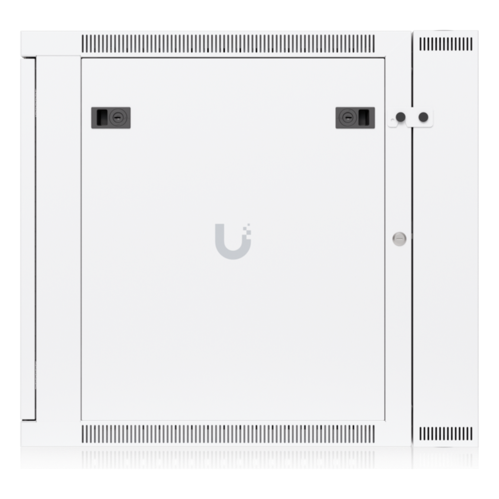 UACC Rack Cabinet 12U (600 x 703 mm) - Gabinete Cerrado para Montaje en Pared con Puerta Frontal Perforada, Puerta Trasera Abatible (Swing-Out) y Paneles Laterales Removibles con Llave