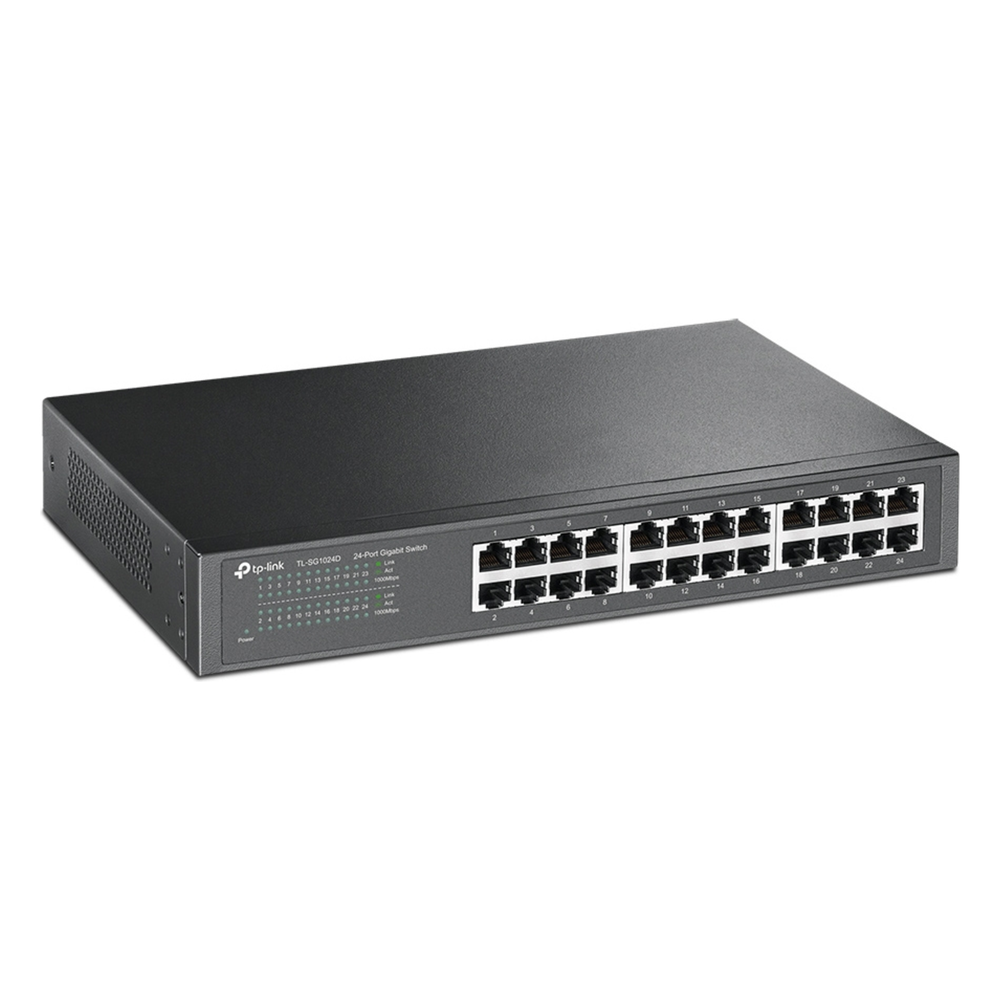 Switch Gigabit no administrable de 24 puertos 10/100/1000 Mbps para escritorio/rack